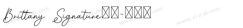 Brittany Signature字体字体转换 Brittany Signature字体字体转换